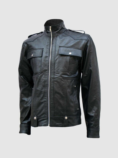 Biker Black Men's Designer Leather Jacket