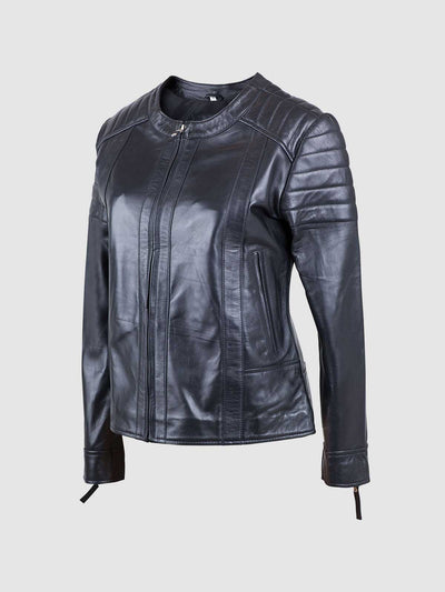 Street Fashion Sheepskin Leather Women Designer Jacket