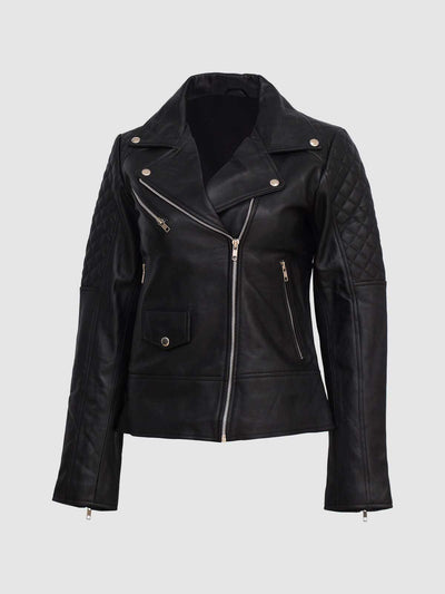 Black Leather Demi Lovato Biker Jacket