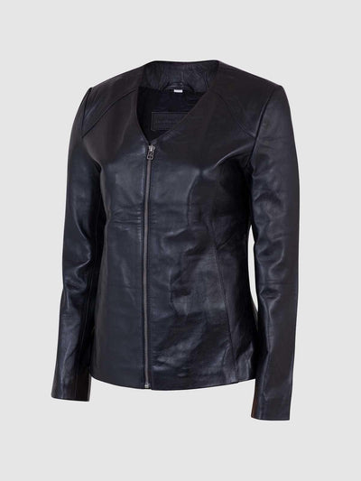 Female Leather Biker Jacket