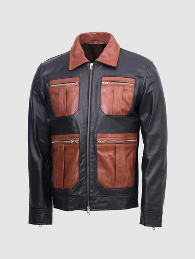 Guarda Vintage Stylish Biker Leather Jacket Men