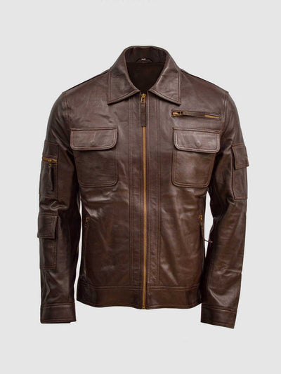 Size Small Brown Sheep Leather Jacket