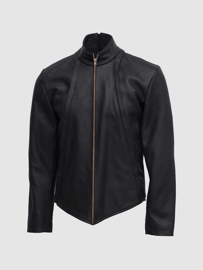 Stylish Leather Jacket For Men- Black Ultimo