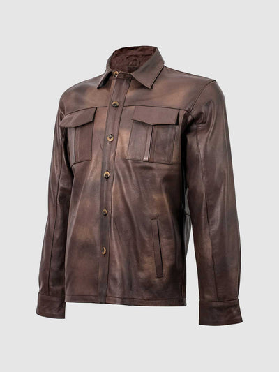 Summer Jacket - Brown Leather Shirt